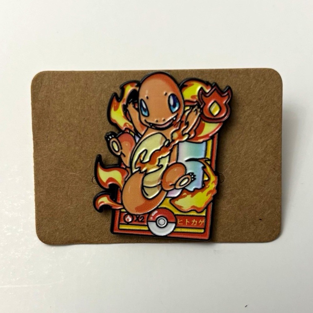Pokémon Charmander Enamel Lapel Pin Orange Yellow Red Black Metal